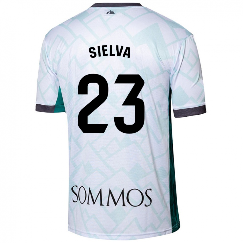 Niño Camiseta Óscar Sielva #23 Blanco Verde 2ª Equipación 2024/25 La Camisa México