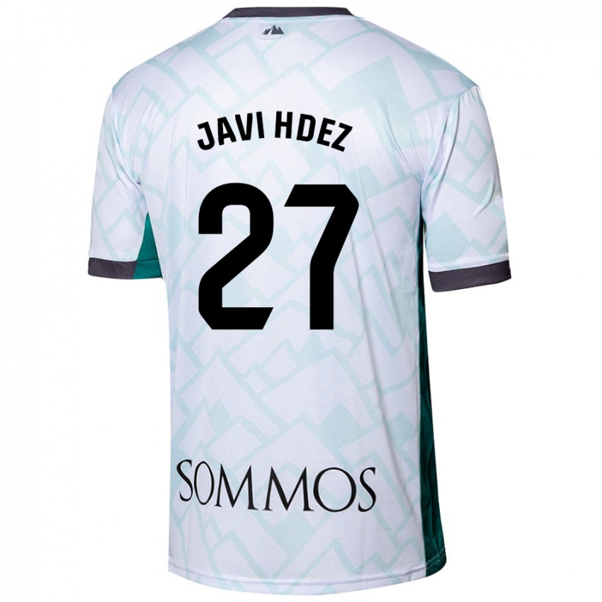 Niño Camiseta Javi Hernández #27 Blanco Verde 2ª Equipación 2024/25 La Camisa México