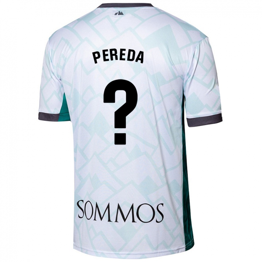 Niño Camiseta Adrián Pereda #0 Blanco Verde 2ª Equipación 2024/25 La Camisa México