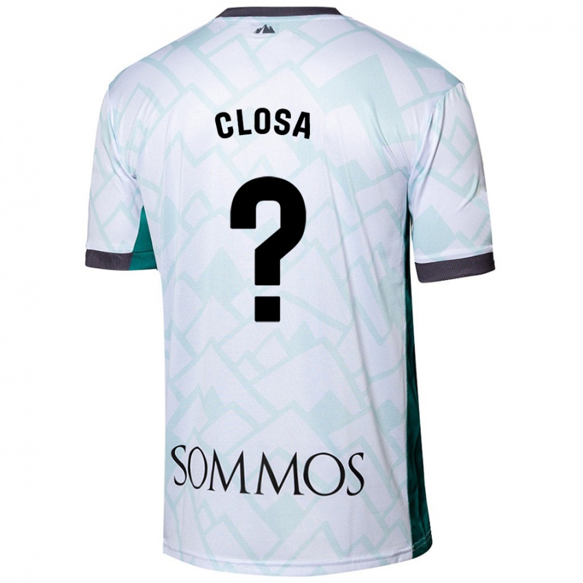 Niño Camiseta Marc Closa #0 Blanco Verde 2ª Equipación 2024/25 La Camisa México