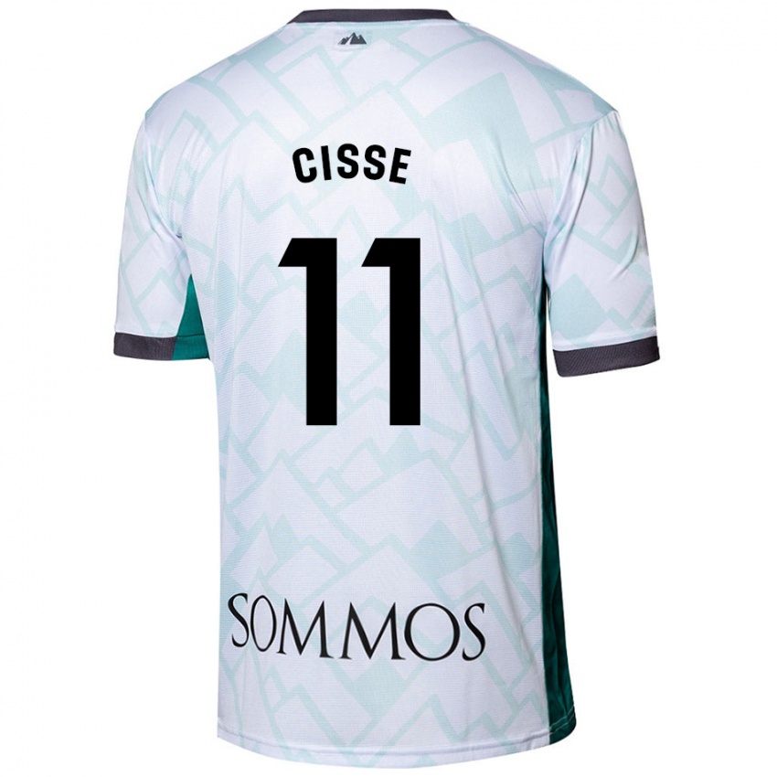 Niño Camiseta Bakary Cissé #11 Blanco Verde 2ª Equipación 2024/25 La Camisa México