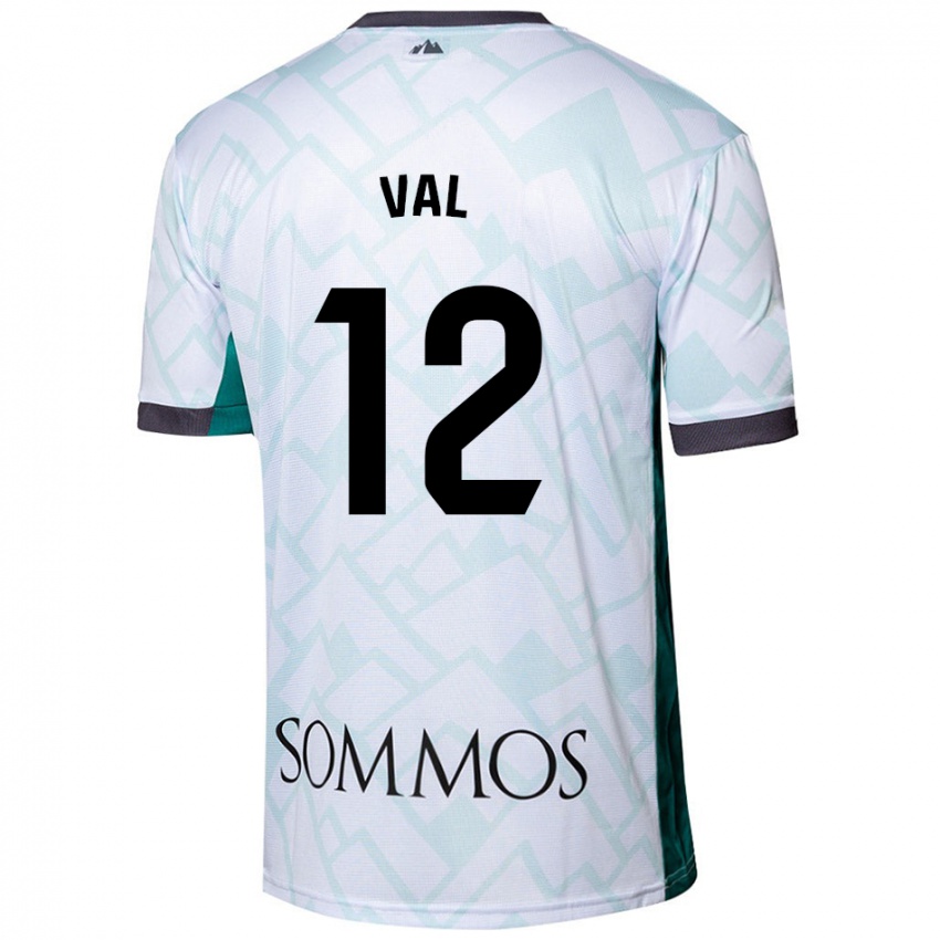 Niño Camiseta Ángel Val #12 Blanco Verde 2ª Equipación 2024/25 La Camisa México