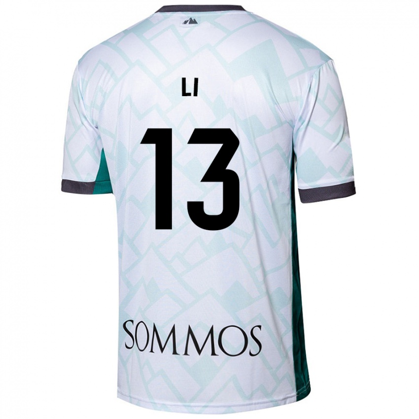 Niño Camiseta Changyi Li #13 Blanco Verde 2ª Equipación 2024/25 La Camisa México