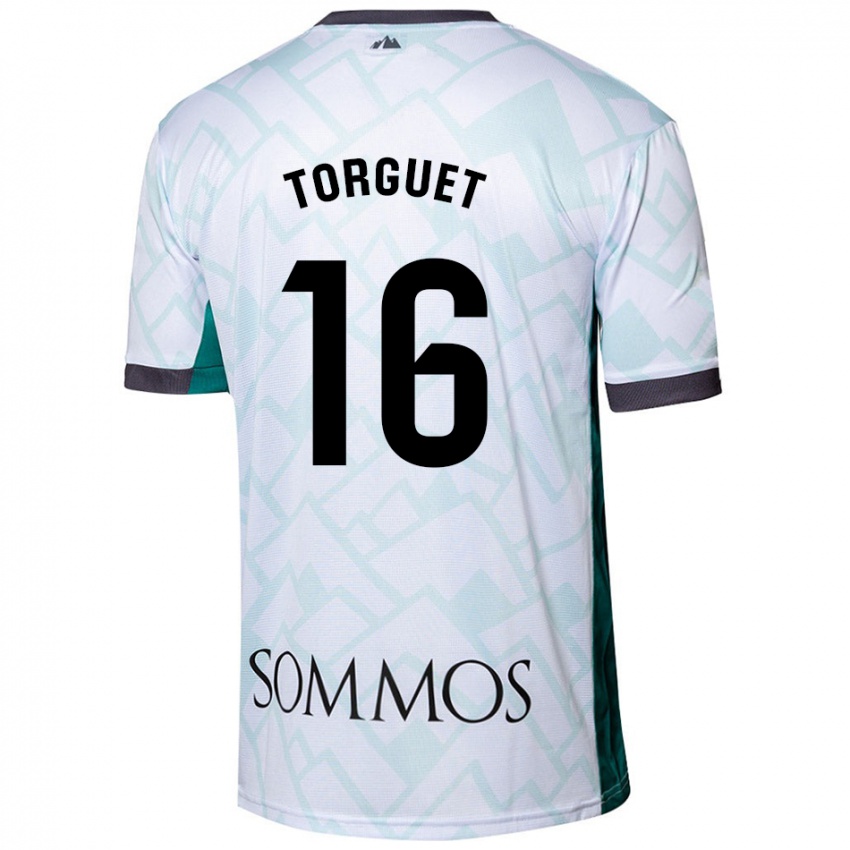 Niño Camiseta Miguel Torguet #16 Blanco Verde 2ª Equipación 2024/25 La Camisa México