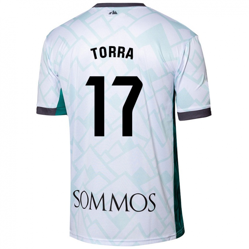 Niño Camiseta Marc Torra #17 Blanco Verde 2ª Equipación 2024/25 La Camisa México