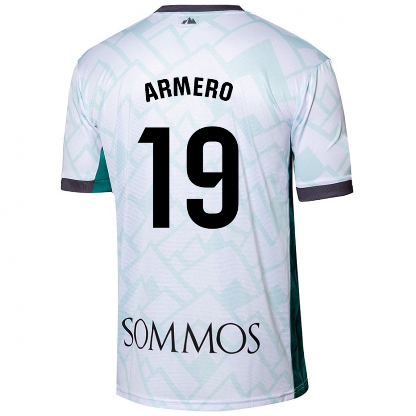 Niño Camiseta Sergi Armero #19 Blanco Verde 2ª Equipación 2024/25 La Camisa México