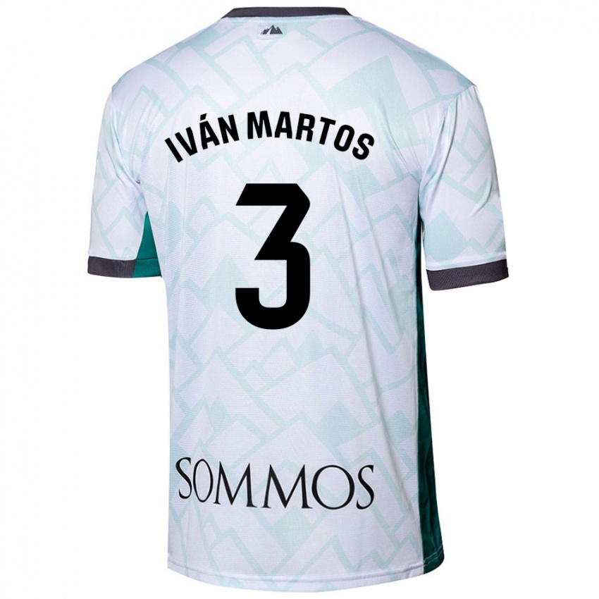 Niño Camiseta Iván Martos #3 Blanco Verde 2ª Equipación 2024/25 La Camisa México