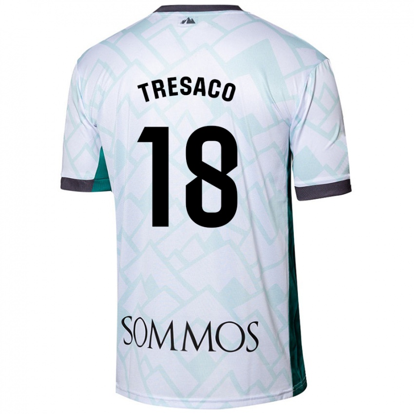 Niño Camiseta Rafa Tresaco #18 Blanco Verde 2ª Equipación 2024/25 La Camisa México