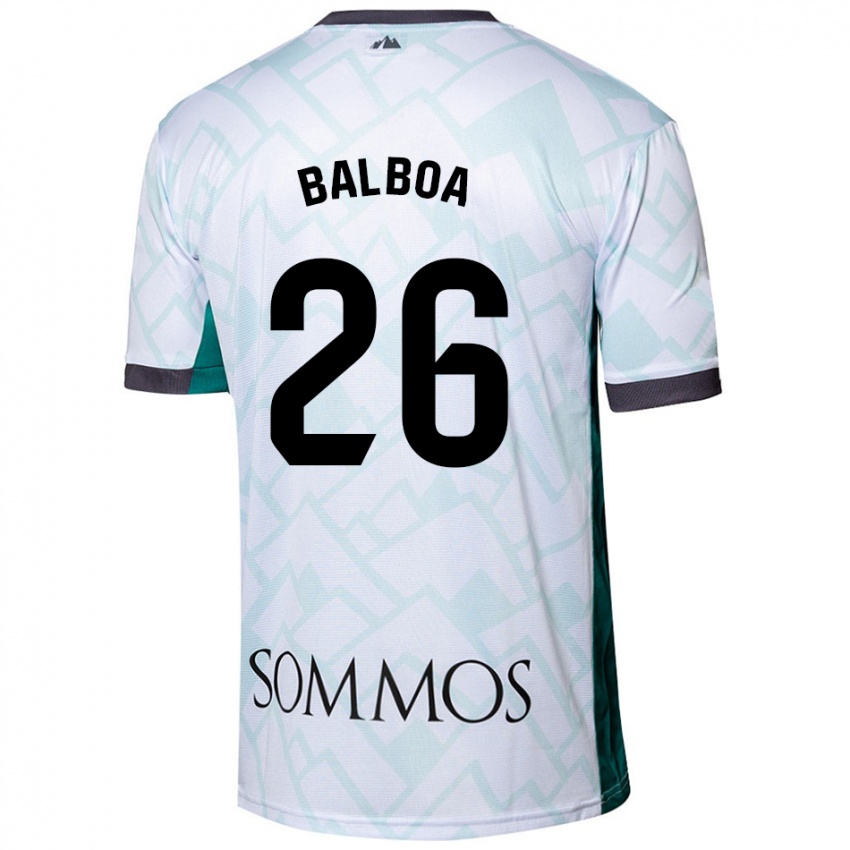 Niño Camiseta Álex Balboa #26 Blanco Verde 2ª Equipación 2024/25 La Camisa México