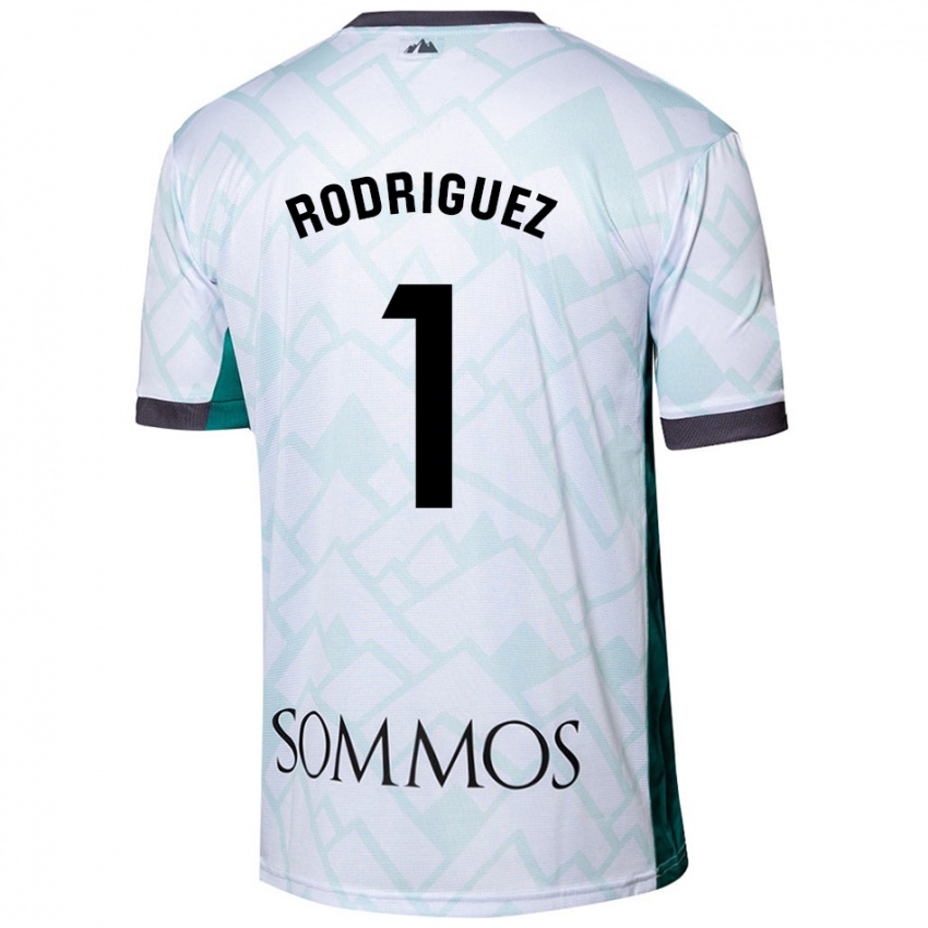 Niño Camiseta Nuria Rodríguez #1 Blanco Verde 2ª Equipación 2024/25 La Camisa México