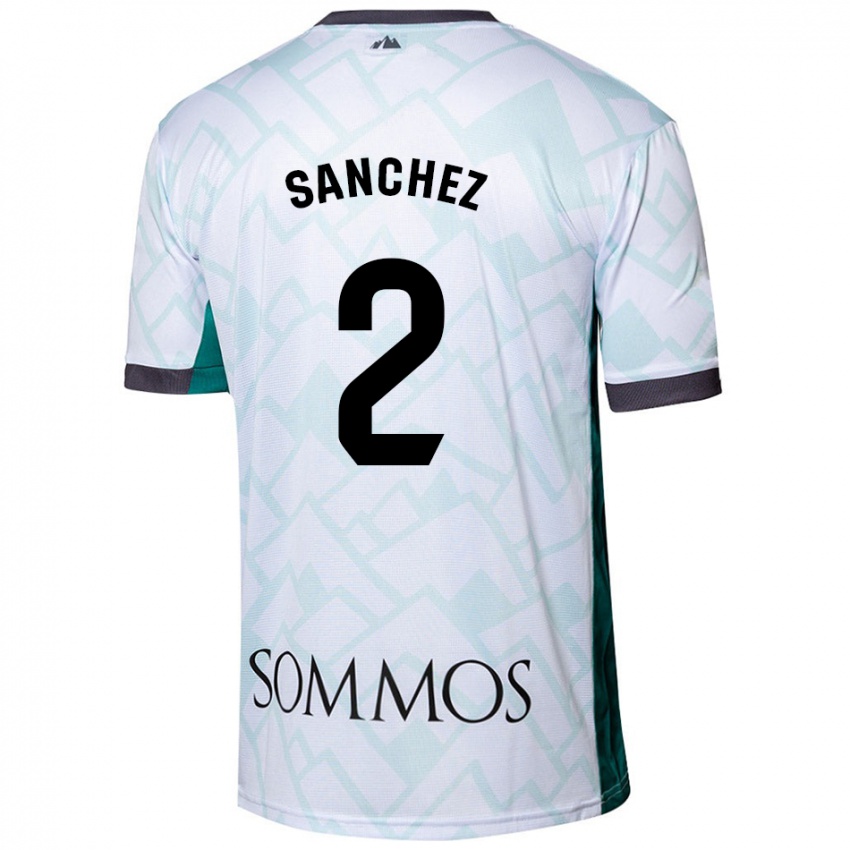 Niño Camiseta Paz Sánchez #2 Blanco Verde 2ª Equipación 2024/25 La Camisa México