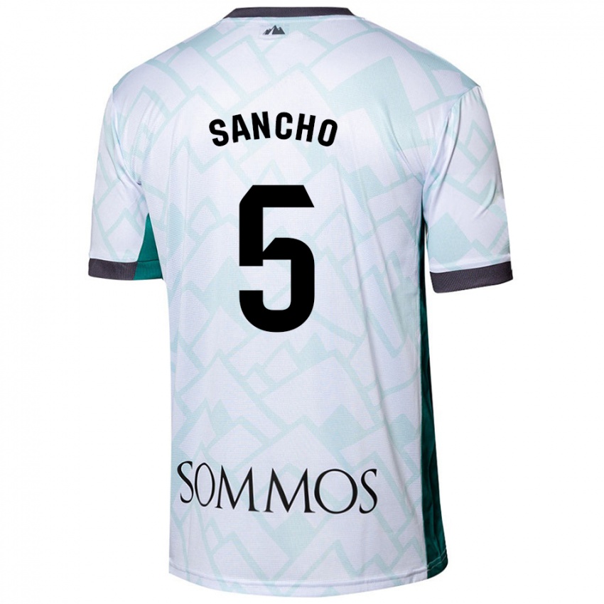 Niño Camiseta Esther Sancho #5 Blanco Verde 2ª Equipación 2024/25 La Camisa México