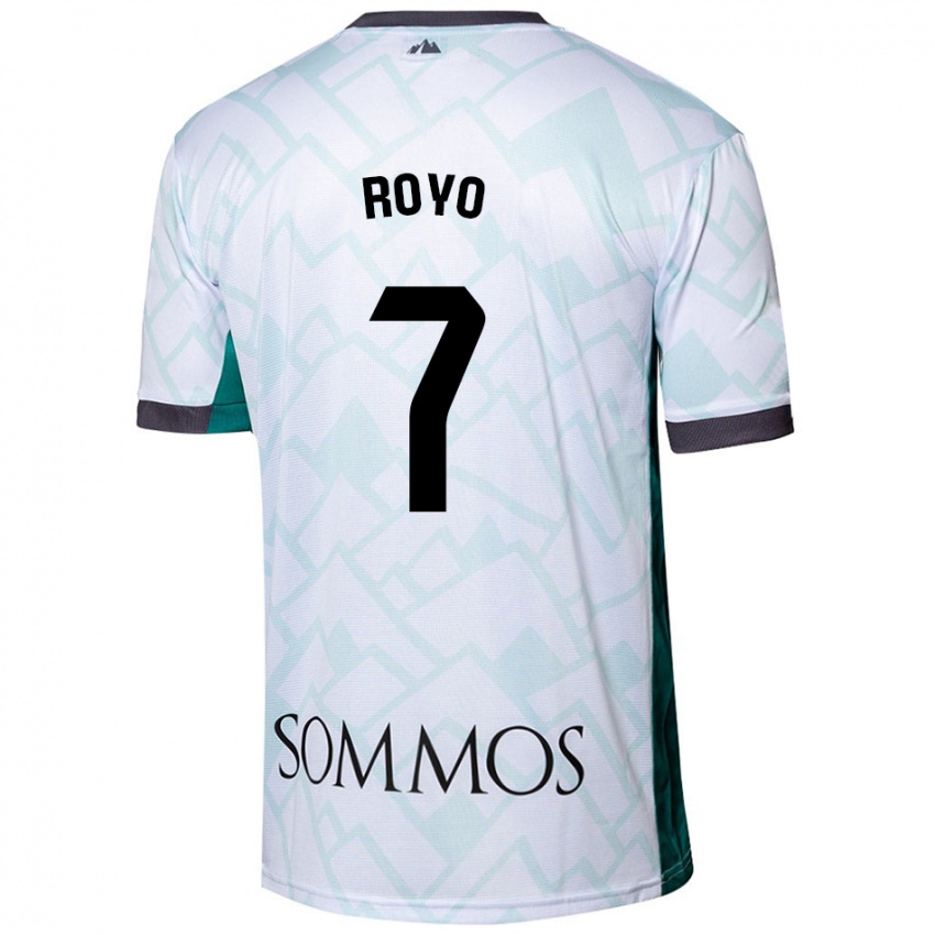 Niño Camiseta Laura Royo #7 Blanco Verde 2ª Equipación 2024/25 La Camisa México