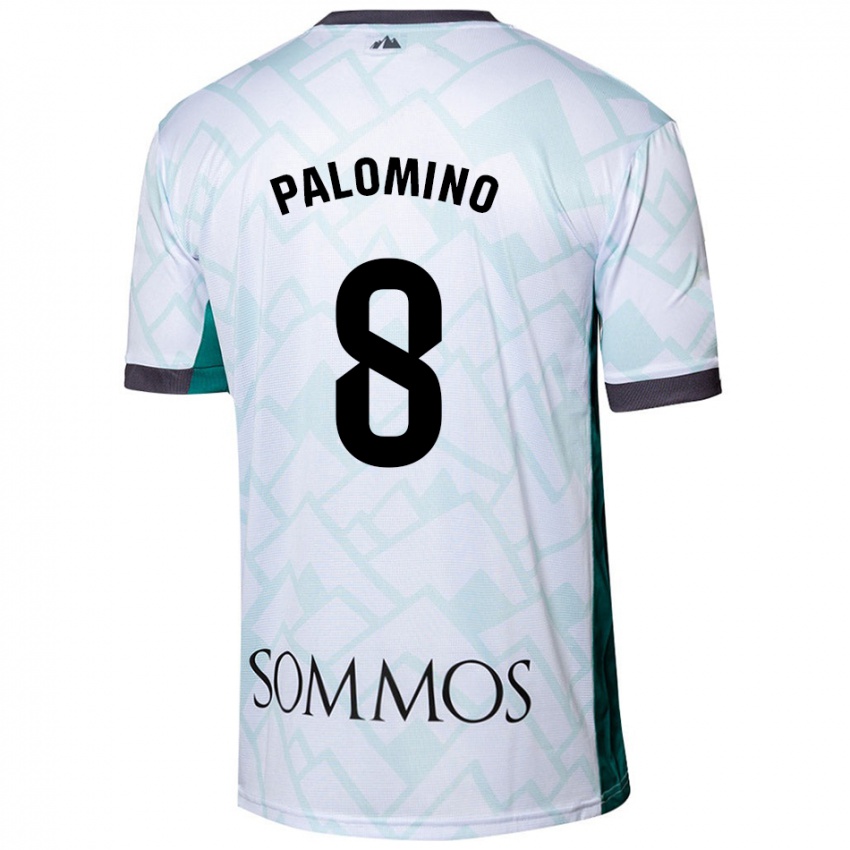 Niño Camiseta Laura Palomino #8 Blanco Verde 2ª Equipación 2024/25 La Camisa México