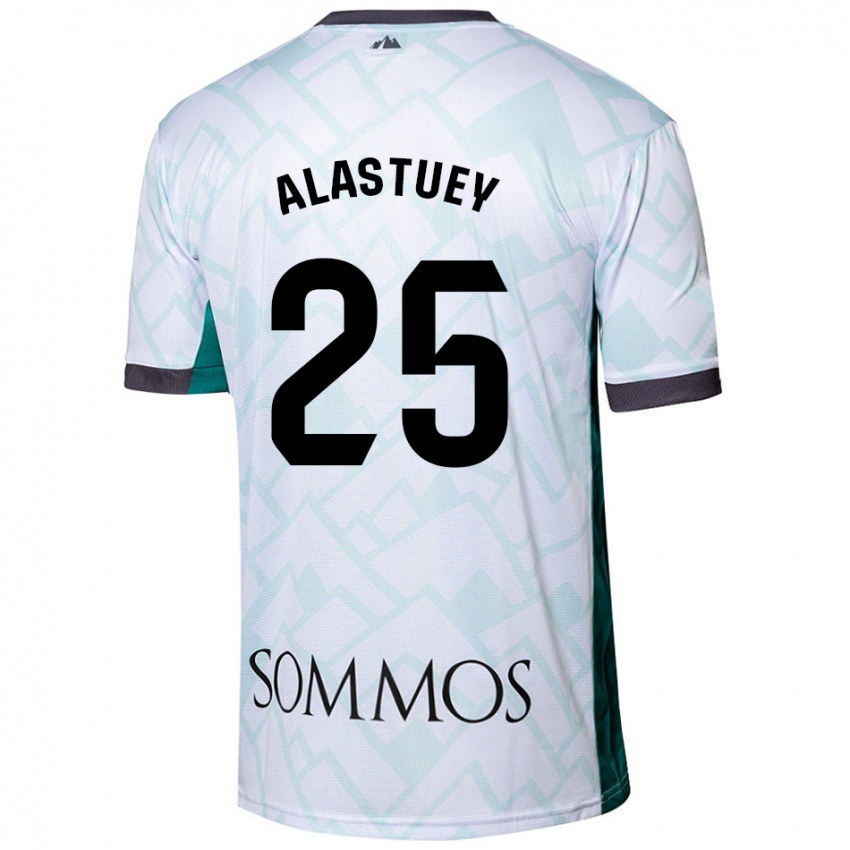 Niño Camiseta Martina Alastuey #25 Blanco Verde 2ª Equipación 2024/25 La Camisa México