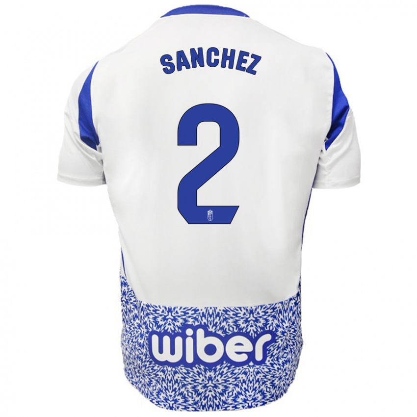 Niño Camiseta Rubén Sánchez #2 Blanco Azul 2ª Equipación 2024/25 La Camisa México