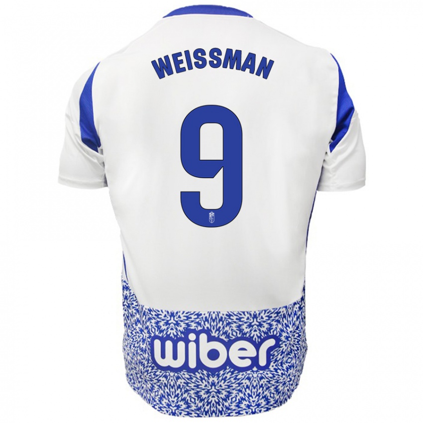 Niño Camiseta Shon Weissman #9 Blanco Azul 2ª Equipación 2024/25 La Camisa México