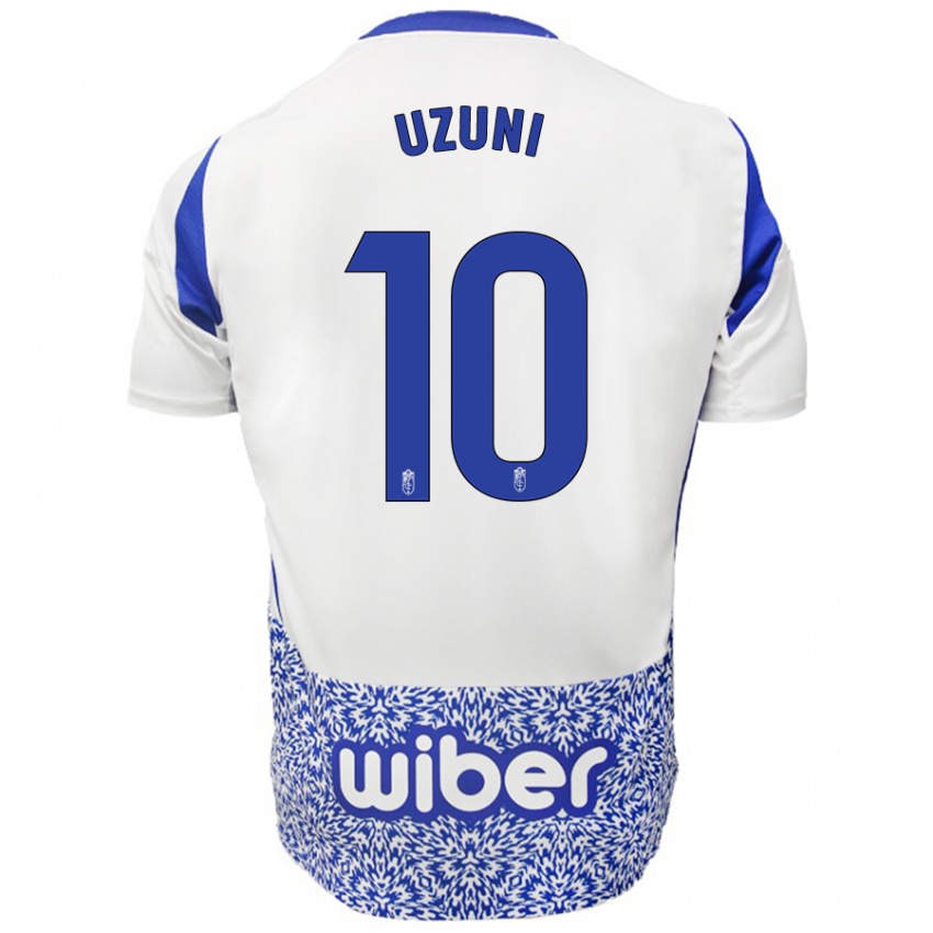 Niño Camiseta Myrto Uzuni #10 Blanco Azul 2ª Equipación 2024/25 La Camisa México