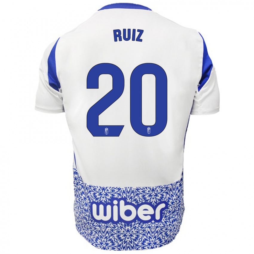 Niño Camiseta Sergio Ruiz #20 Blanco Azul 2ª Equipación 2024/25 La Camisa México