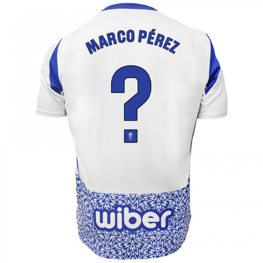 Niño Camiseta Marco Pérez #0 Blanco Azul 2ª Equipación 2024/25 La Camisa México