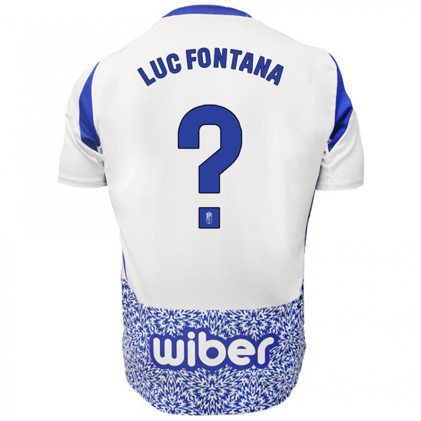 Niño Camiseta Jean Luc Fontana #0 Blanco Azul 2ª Equipación 2024/25 La Camisa México