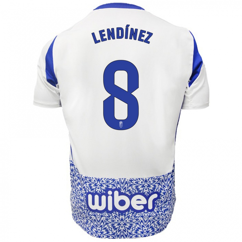 Niño Camiseta Juanma Lendínez #8 Blanco Azul 2ª Equipación 2024/25 La Camisa México