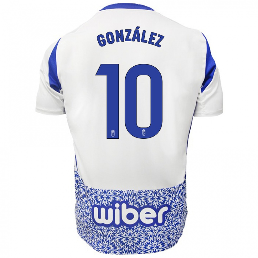 Niño Camiseta Mario González #10 Blanco Azul 2ª Equipación 2024/25 La Camisa México