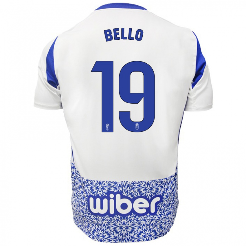 Niño Camiseta Eghosa Augustine Bello #19 Blanco Azul 2ª Equipación 2024/25 La Camisa México