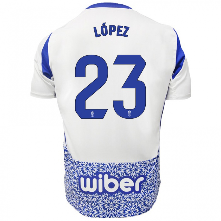 Niño Camiseta Diego López #23 Blanco Azul 2ª Equipación 2024/25 La Camisa México