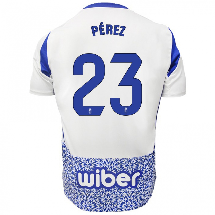 Niño Camiseta Lucas Pérez #23 Blanco Azul 2ª Equipación 2024/25 La Camisa México