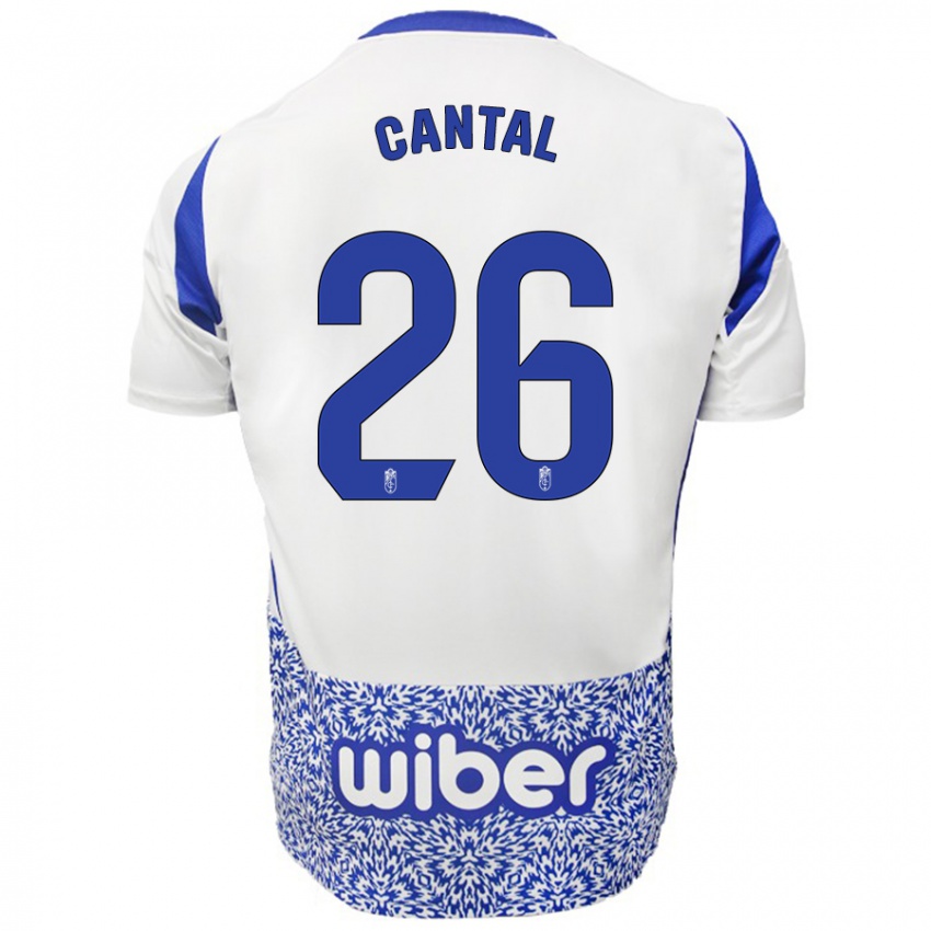 Niño Camiseta Paco Cantal #26 Blanco Azul 2ª Equipación 2024/25 La Camisa México