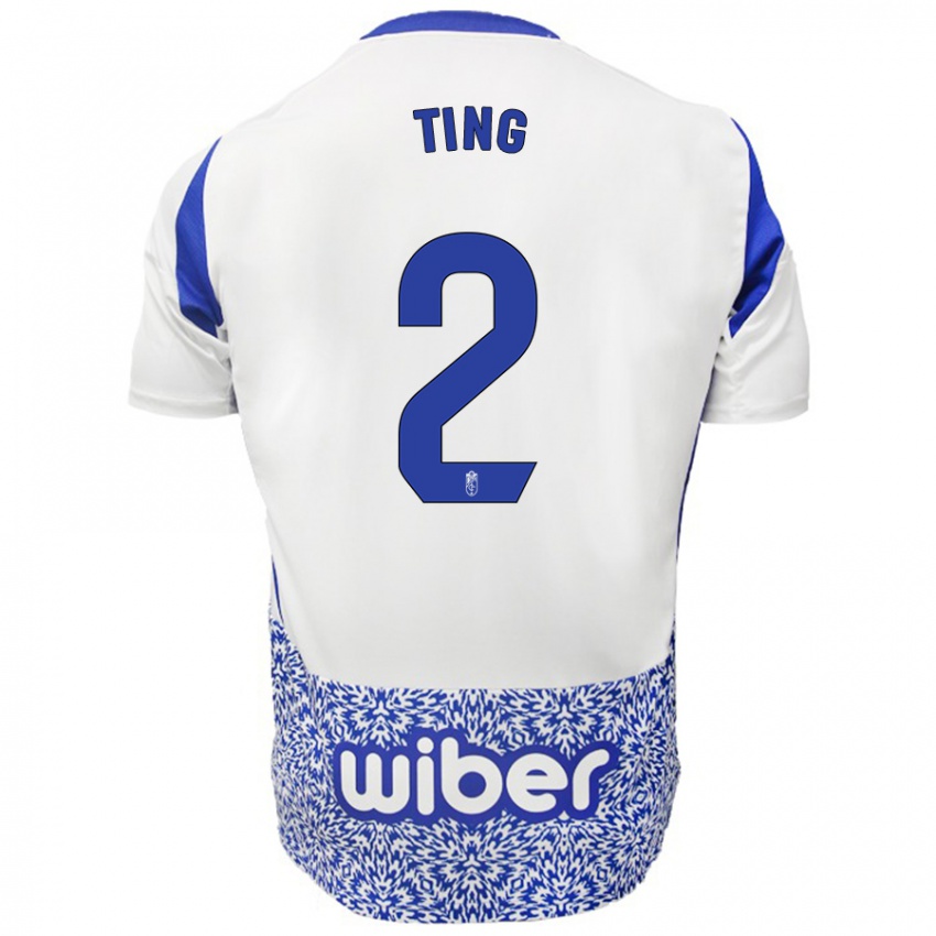 Niño Camiseta Xie Ting #2 Blanco Azul 2ª Equipación 2024/25 La Camisa México