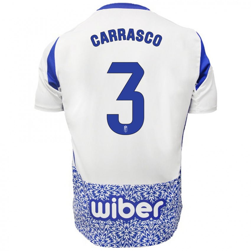 Niño Camiseta Marta Carrasco #3 Blanco Azul 2ª Equipación 2024/25 La Camisa México