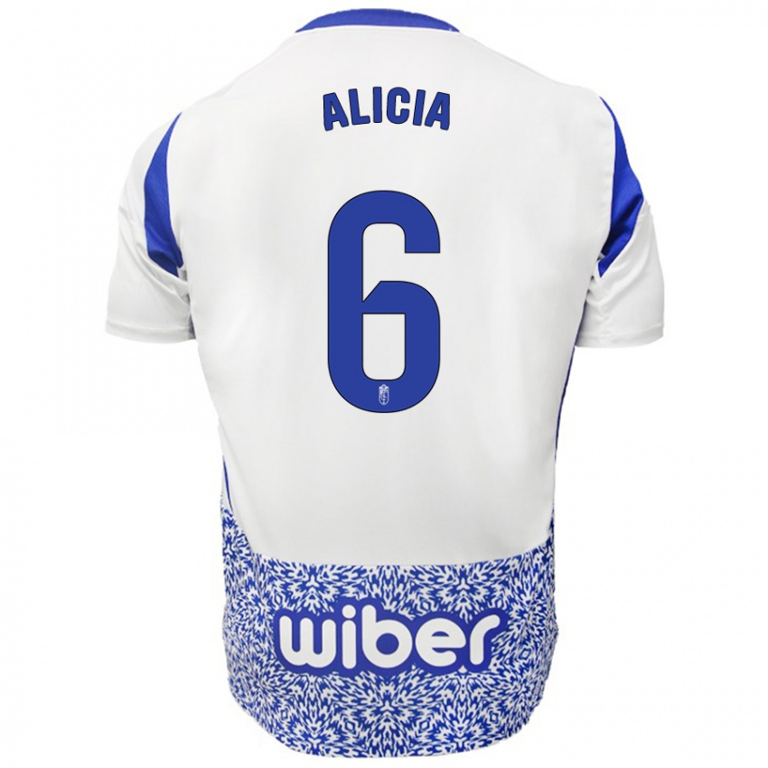 Niño Camiseta Alicia #6 Blanco Azul 2ª Equipación 2024/25 La Camisa México