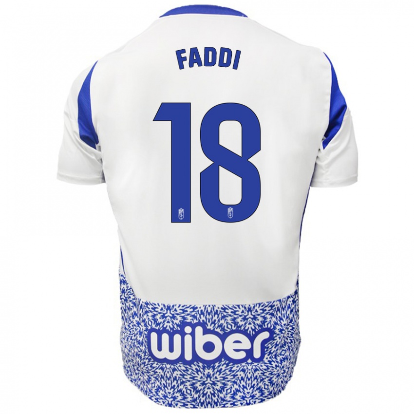 Niño Camiseta Inés Faddi #18 Blanco Azul 2ª Equipación 2024/25 La Camisa México