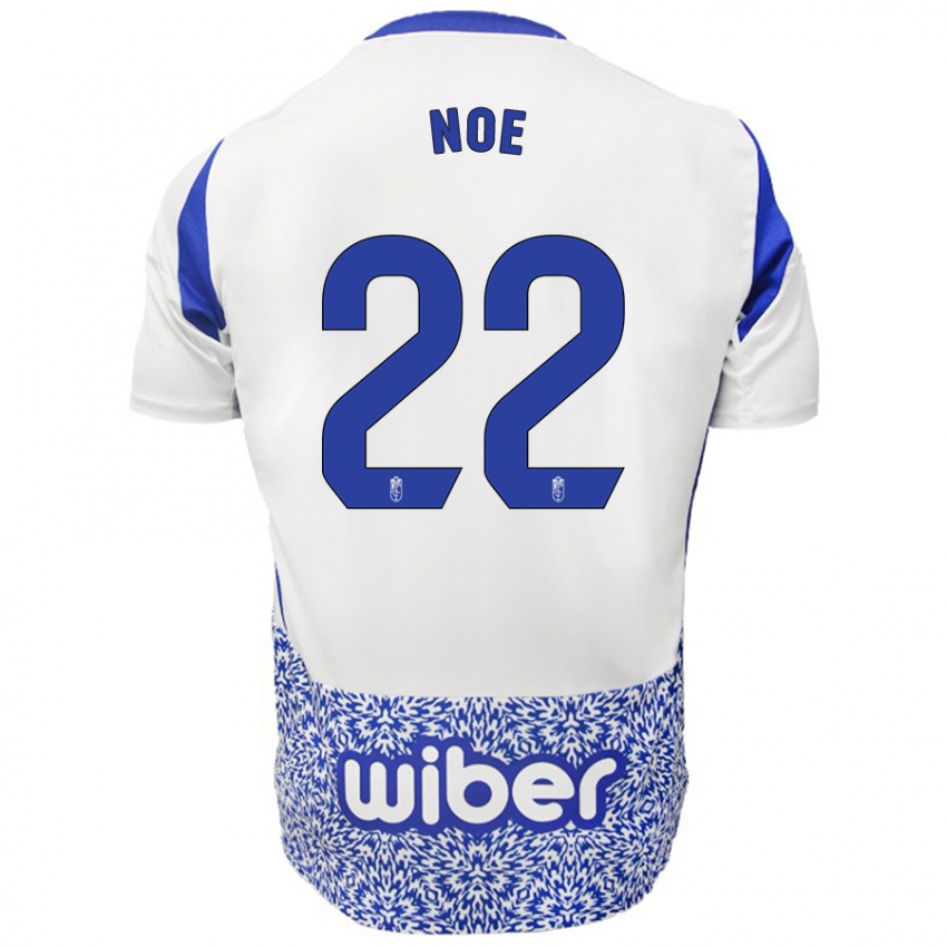 Niño Camiseta Noe #22 Blanco Azul 2ª Equipación 2024/25 La Camisa México