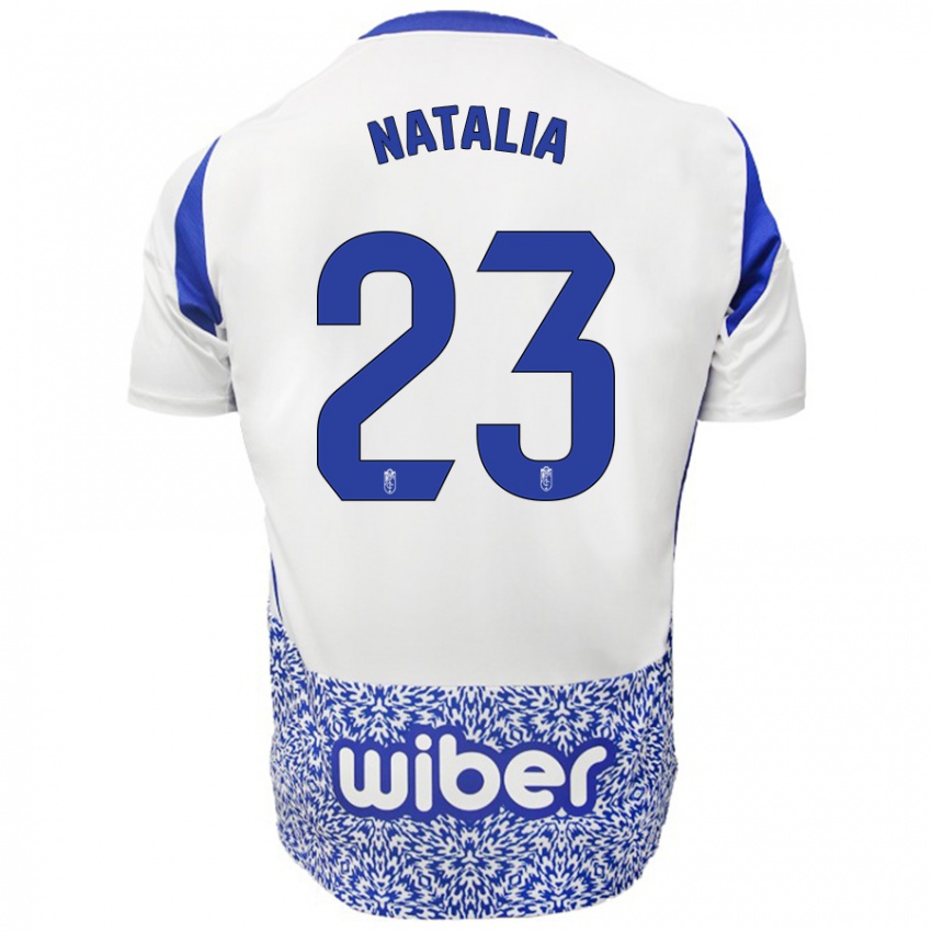 Niño Camiseta Natalia #23 Blanco Azul 2ª Equipación 2024/25 La Camisa México