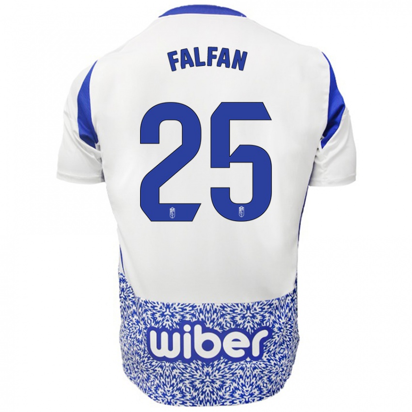 Niño Camiseta Daiana Falfán #25 Blanco Azul 2ª Equipación 2024/25 La Camisa México