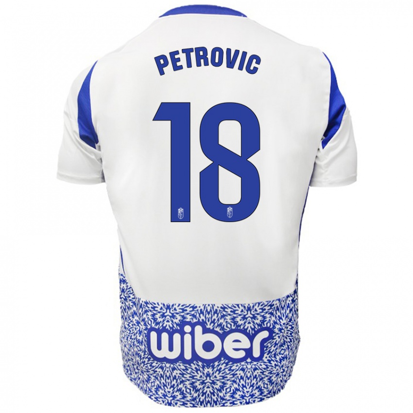 Niño Camiseta Njegos Petrovic #18 Blanco Azul 2ª Equipación 2024/25 La Camisa México