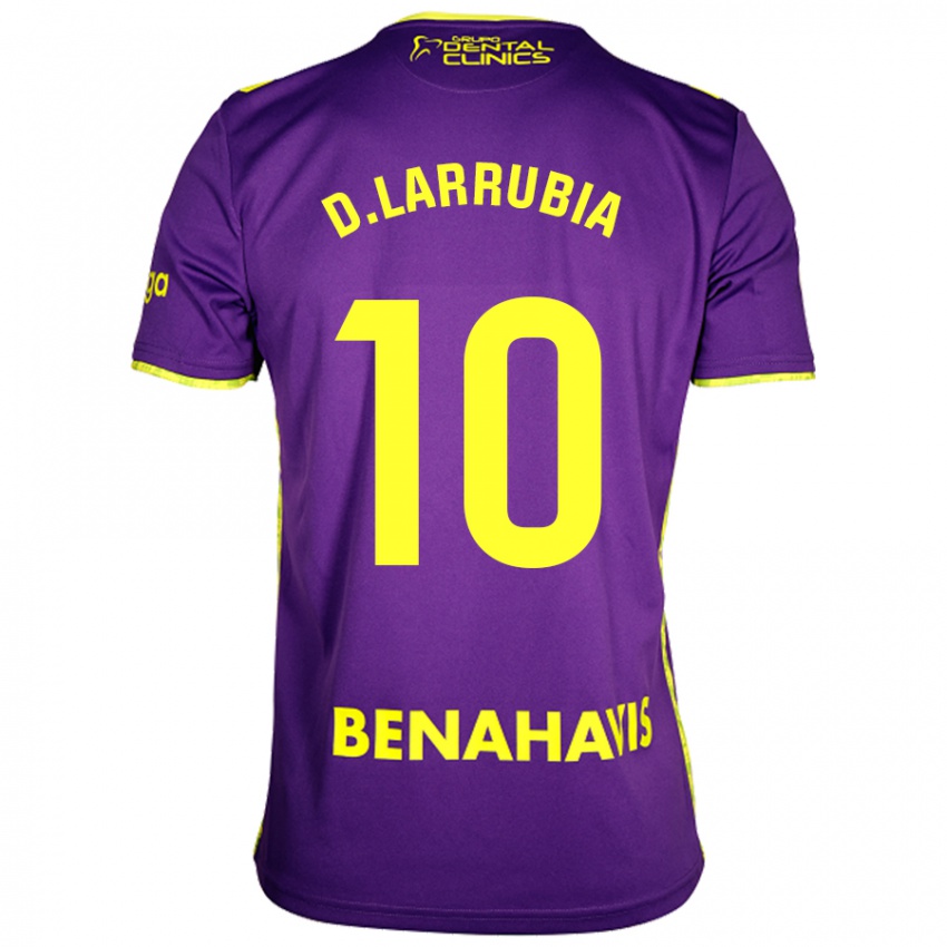 Niño Camiseta David Larrubia #10 Púrpura Amarillo 2ª Equipación 2024/25 La Camisa México