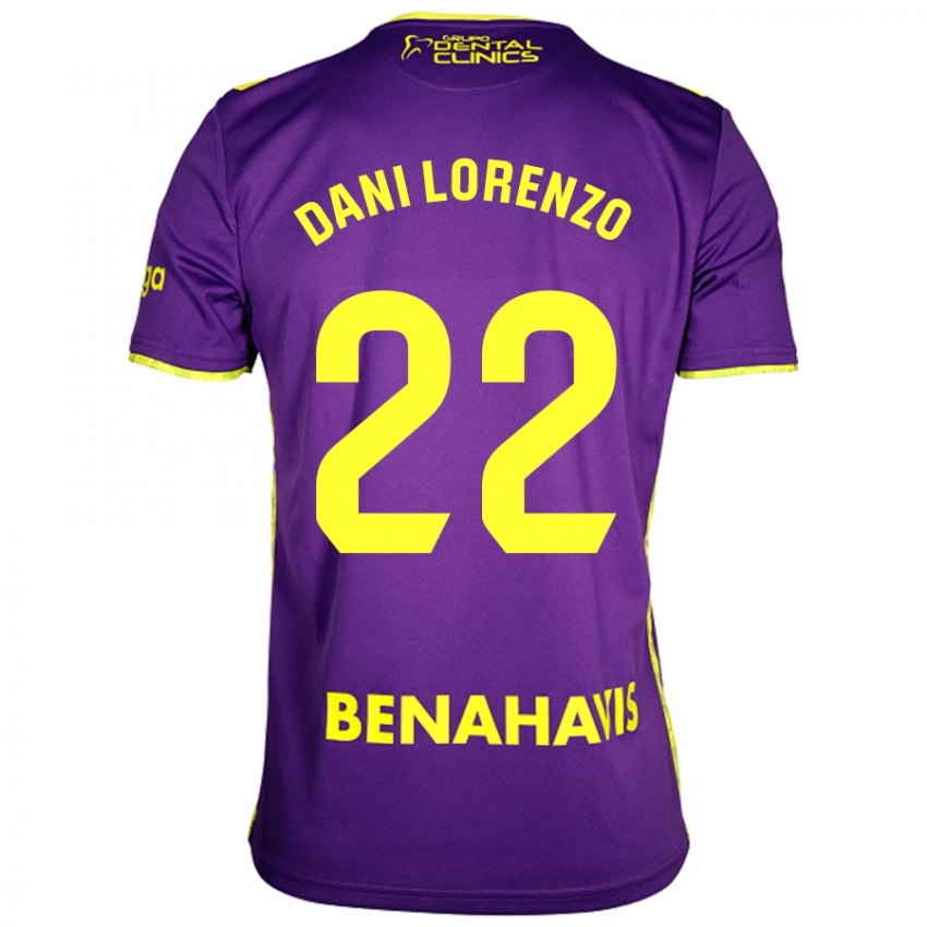 Niño Camiseta Dani Lorenzo #22 Púrpura Amarillo 2ª Equipación 2024/25 La Camisa México