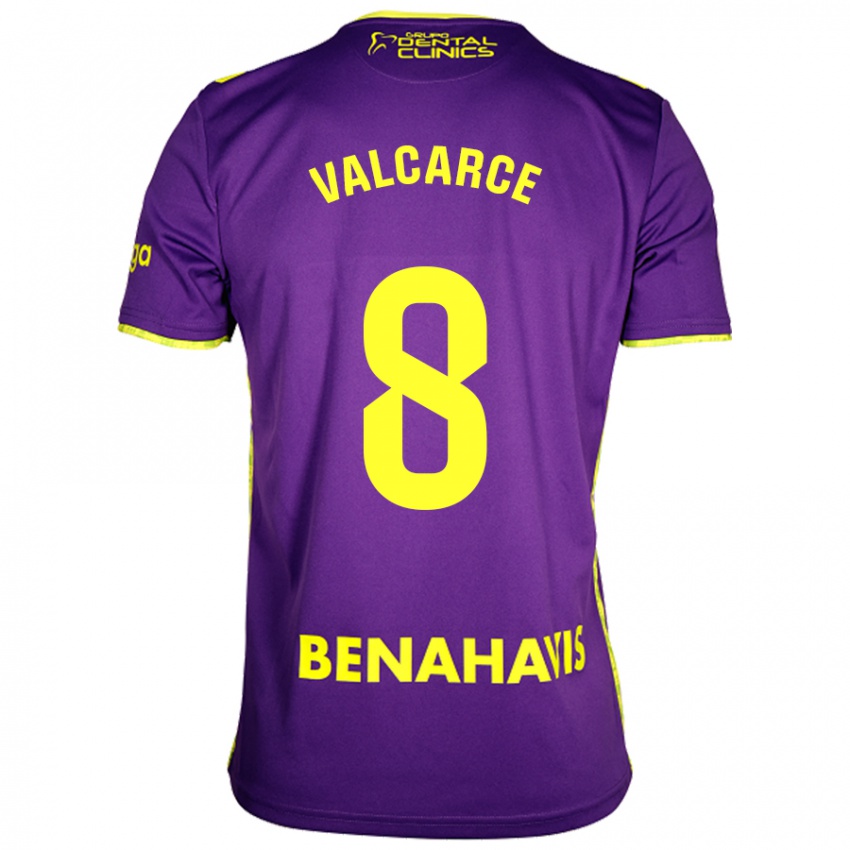 Niño Camiseta Alejandro Valcarce #8 Púrpura Amarillo 2ª Equipación 2024/25 La Camisa México