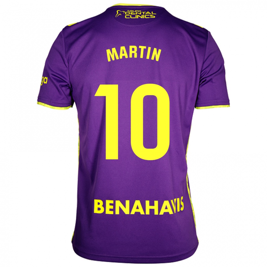 Niño Camiseta Jesús Martín #10 Púrpura Amarillo 2ª Equipación 2024/25 La Camisa México