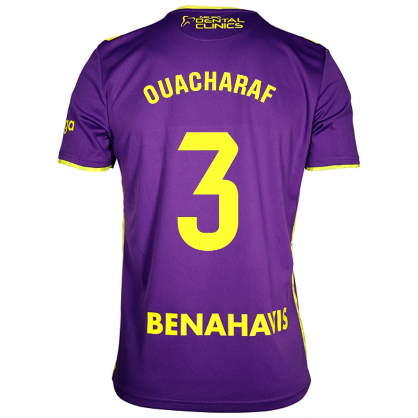 Niño Camiseta Bilal Ouacharaf #3 Púrpura Amarillo 2ª Equipación 2024/25 La Camisa México