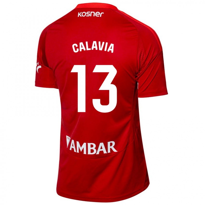 Niño Camiseta Carlos Calavia #13 Blanco Azul 2ª Equipación 2024/25 La Camisa México