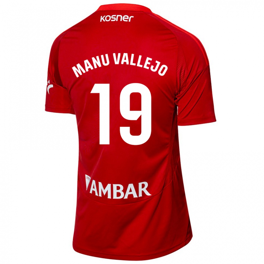 Niño Camiseta Manu Vallejo #19 Blanco Azul 2ª Equipación 2024/25 La Camisa México