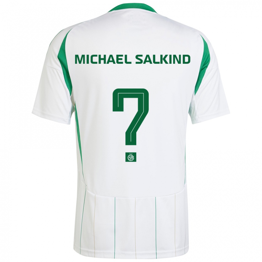 Niño Camiseta Liav Michael Salkind #0 Blanco Verde 2ª Equipación 2024/25 La Camisa México