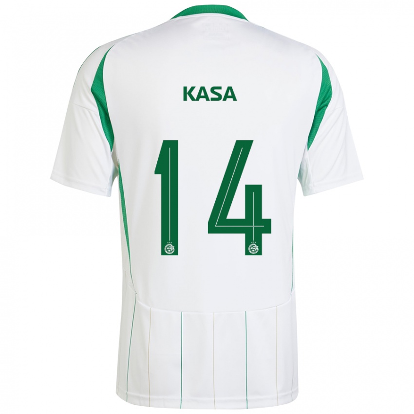 Niño Camiseta Lior Kasa #14 Blanco Verde 2ª Equipación 2024/25 La Camisa México