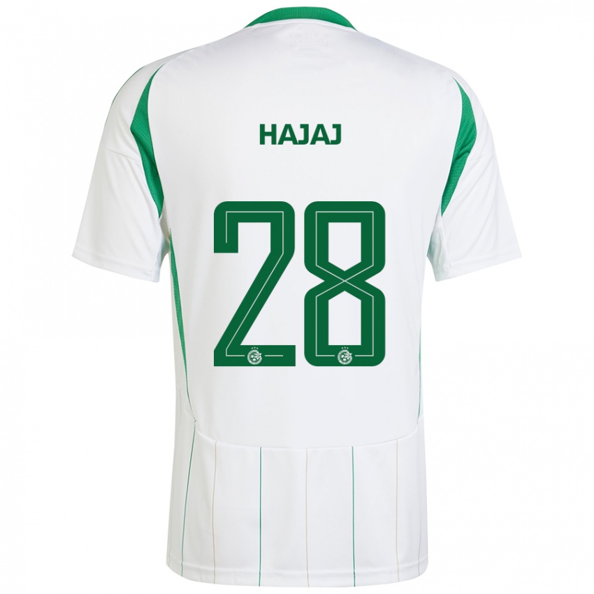 Niño Camiseta Ilay Hajaj #28 Blanco Verde 2ª Equipación 2024/25 La Camisa México