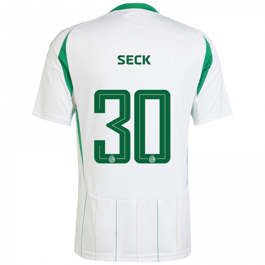 Niño Camiseta Abdoulaye Seck #30 Blanco Verde 2ª Equipación 2024/25 La Camisa México